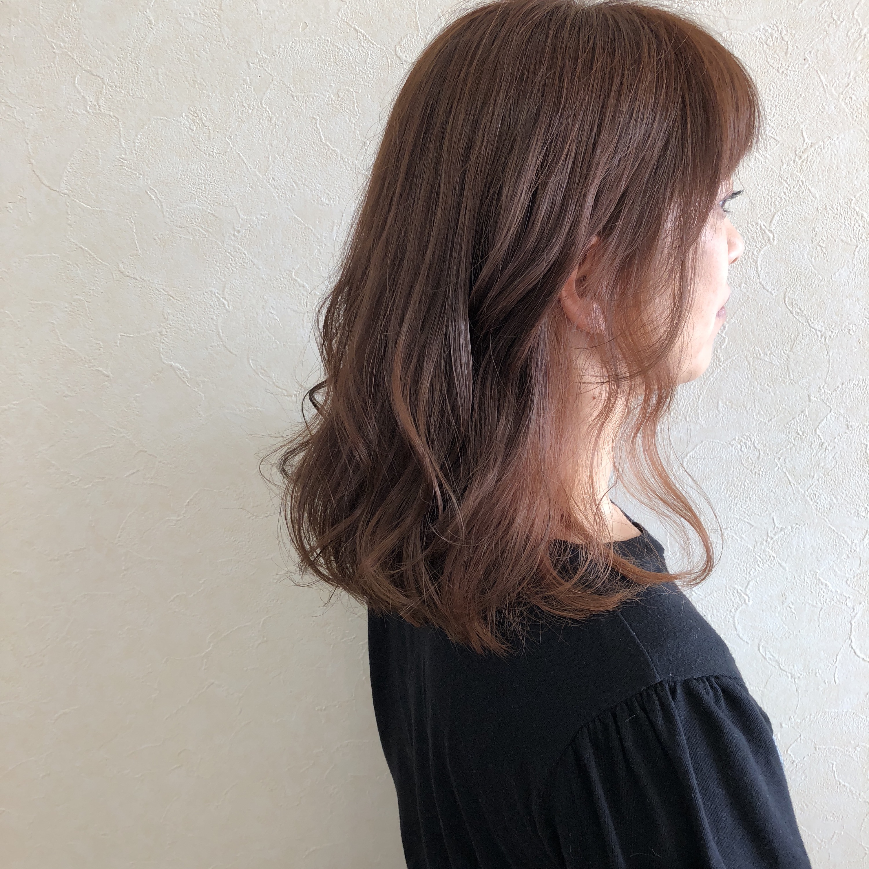 Brown Coral Pink 岡谷市美容室hair Make Ciel シエル